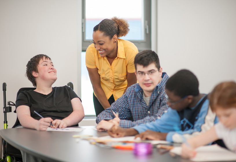 Group Of Students Working Together