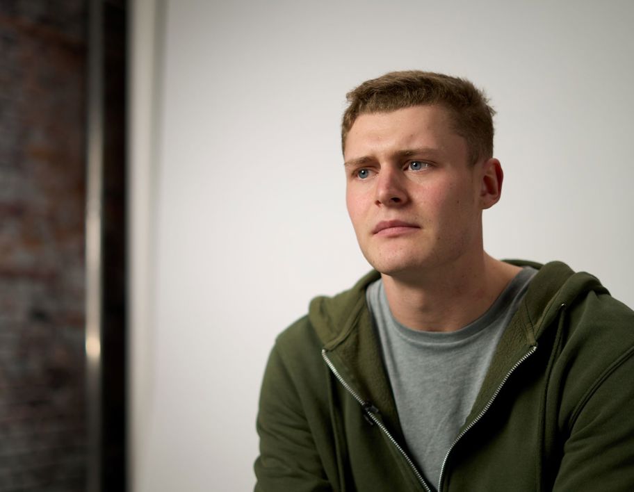 Behind the scenes photo of Josh