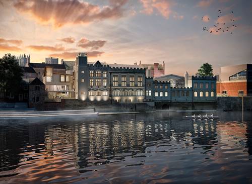 An artist's impression of York Guildhall