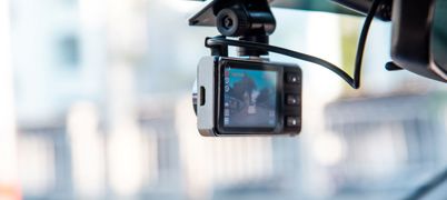 Dash cam in a car