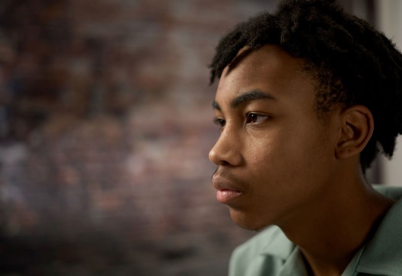 Behind the scenes photo of Caleb