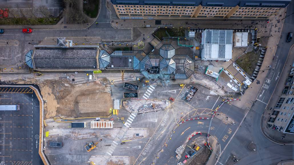 Halifax Bus Station demolition (from above)