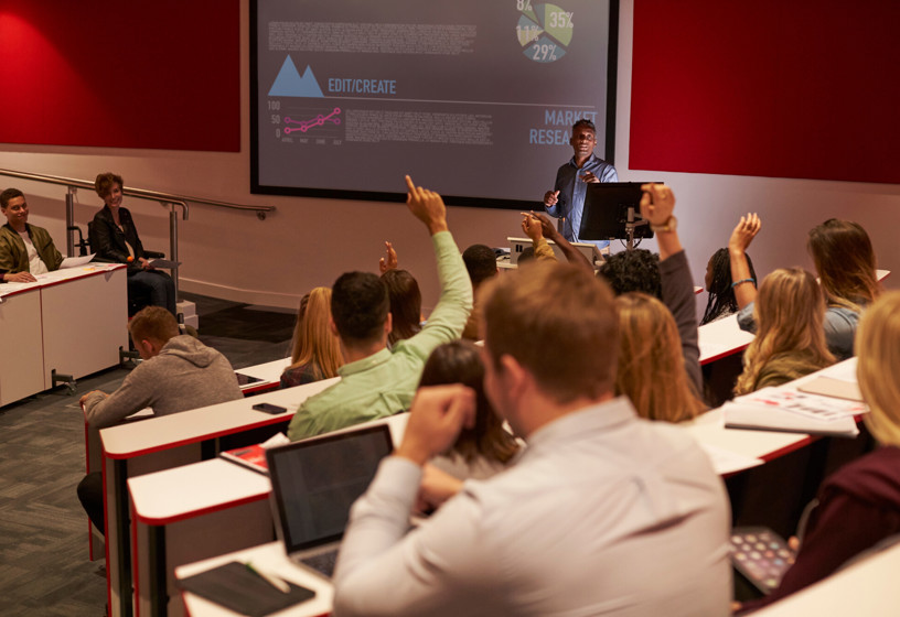 University Students In a Lecture theatre