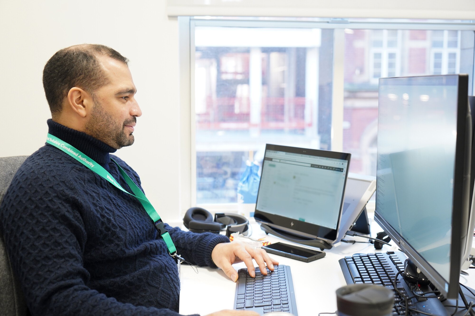Combined Authority Colleague Working At Desk