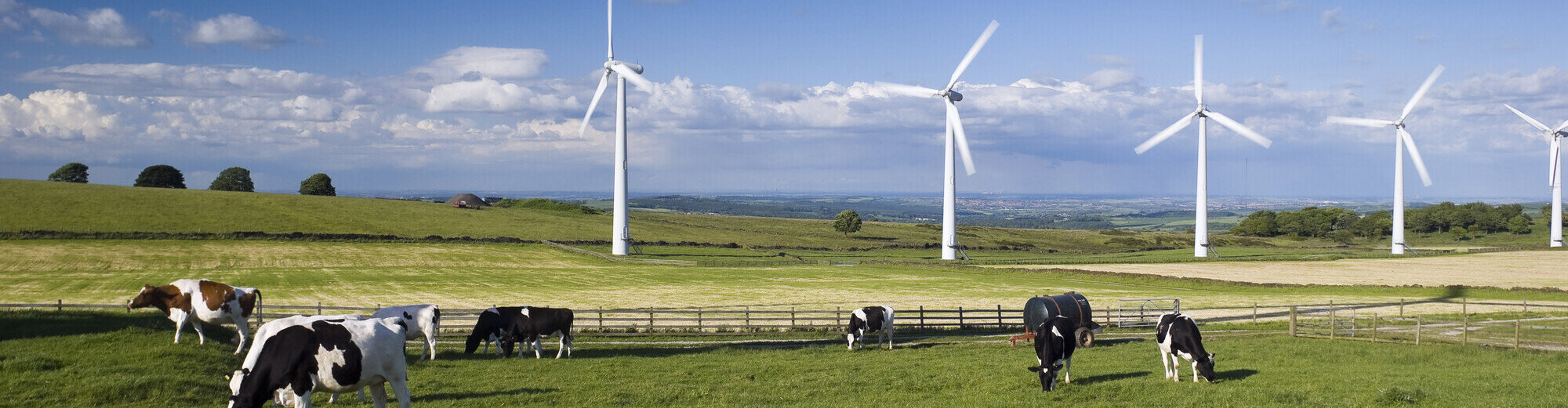 Wind turbines in Yorkshire Countryside stock