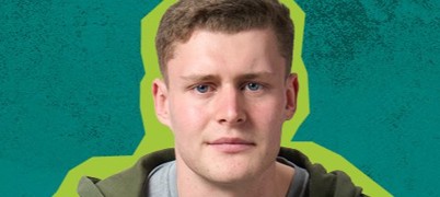 A young man sat down