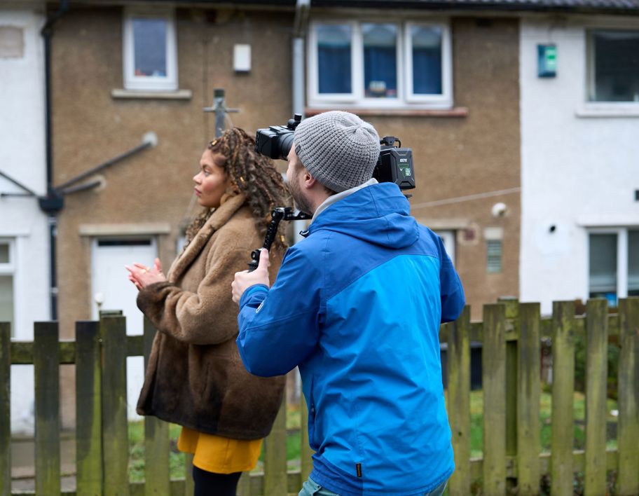 Behind the scenes photo of Ilana