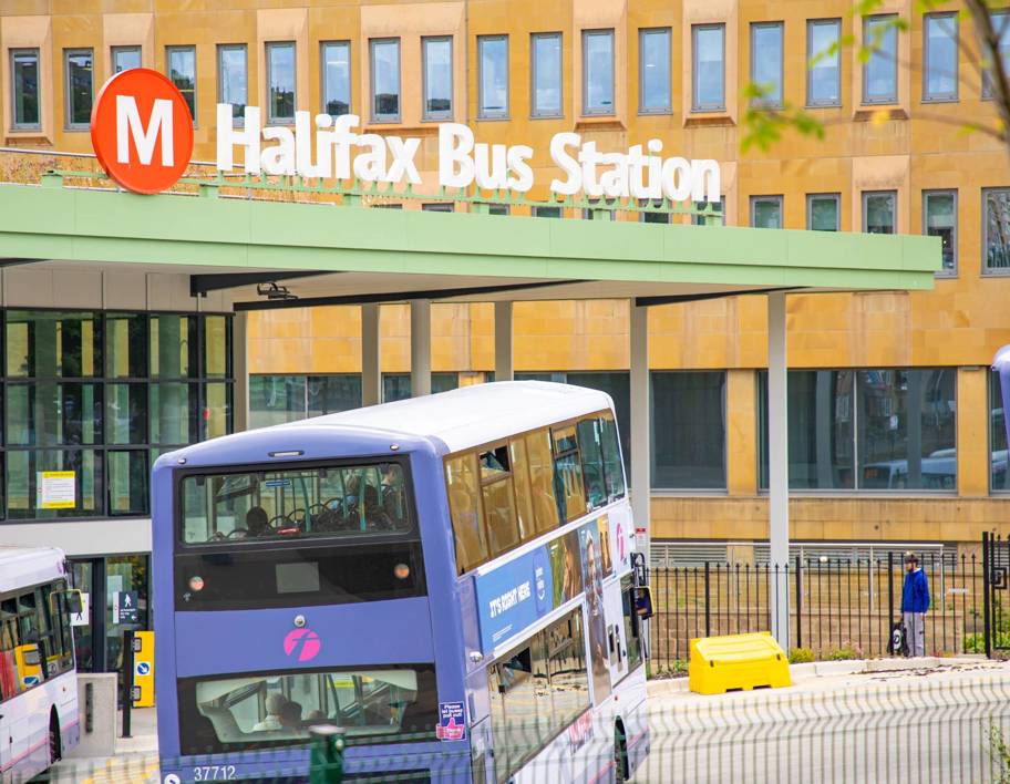 The entrance of Halifax bus station