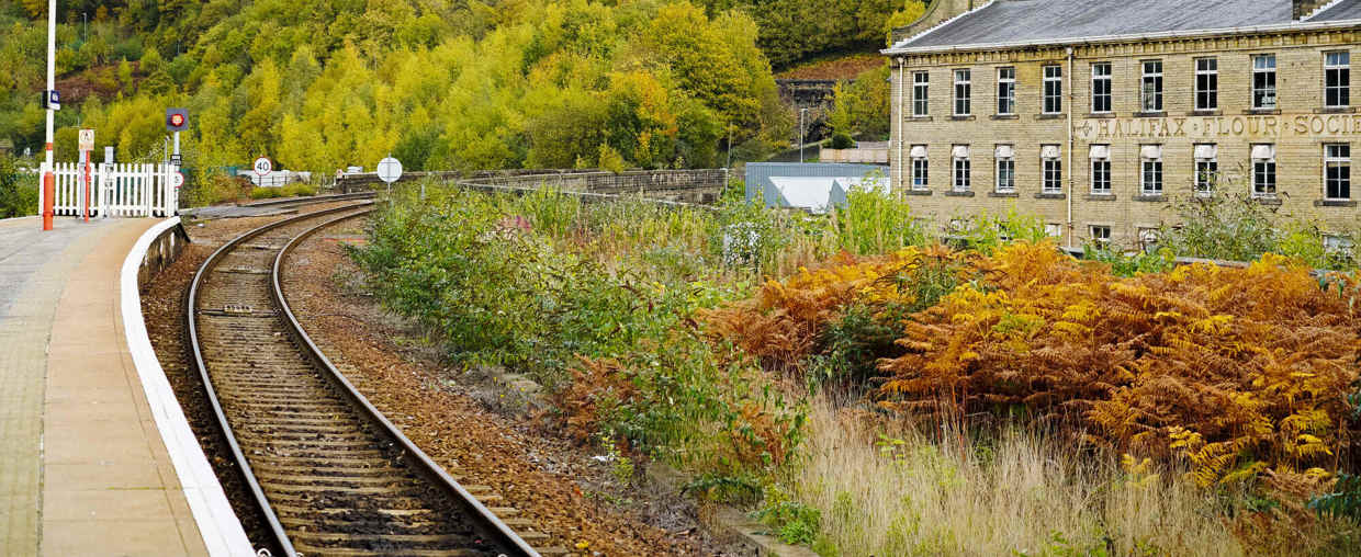 Halifax Train Station in Autumn 