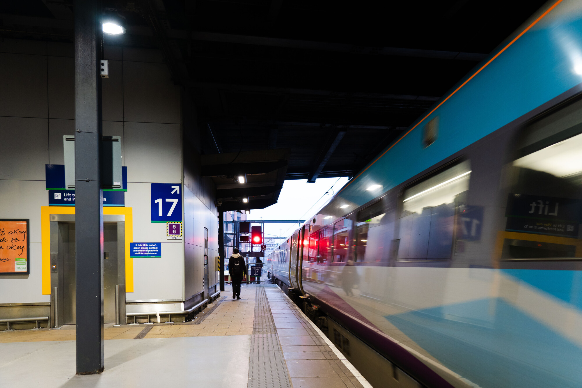 TransPennine Express train at Leeds rail station