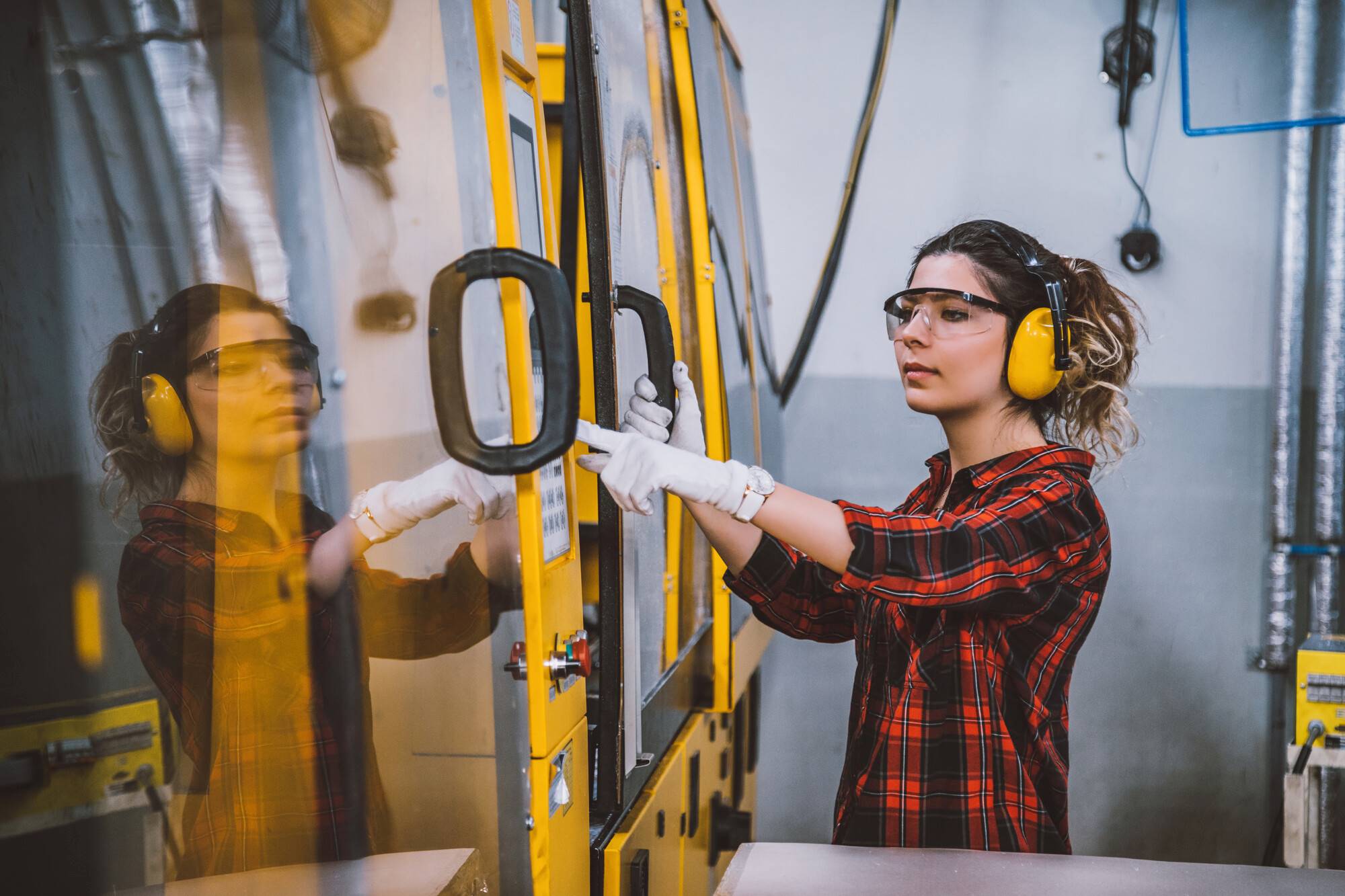 Female working in manufacturing