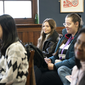 Graduates listen to talk