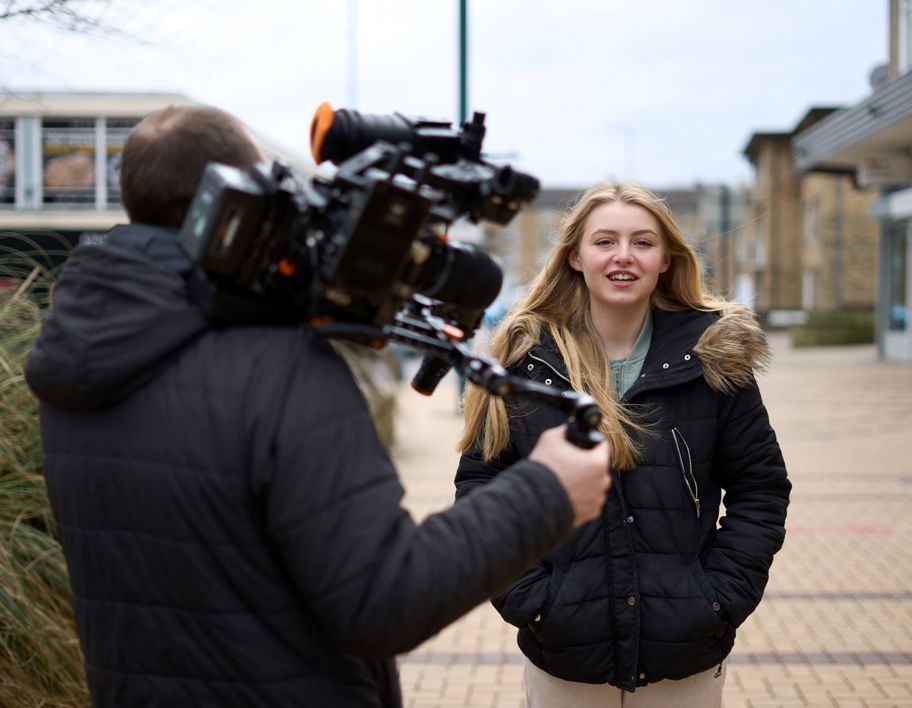 Behind the scenes photo of Alyssa