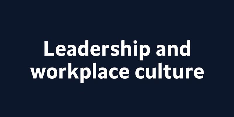 Thumbnail for the Leadership And Workplace Culture Animation, reads 