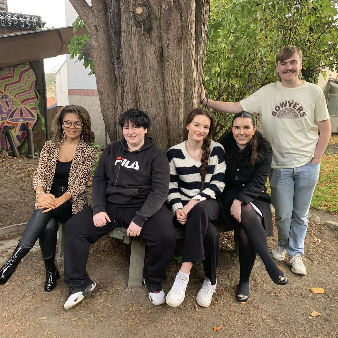 A group of young people representing the youth commission