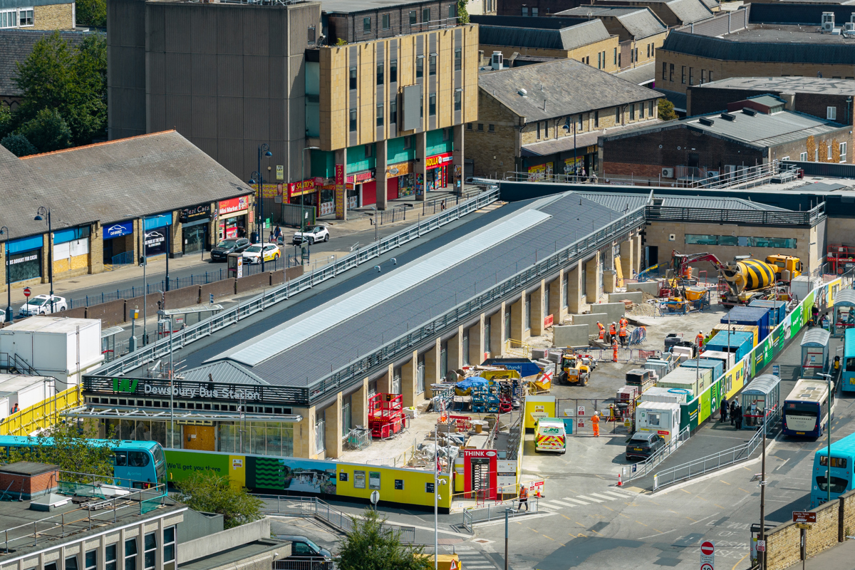 Dewsbury bus station works July 2026