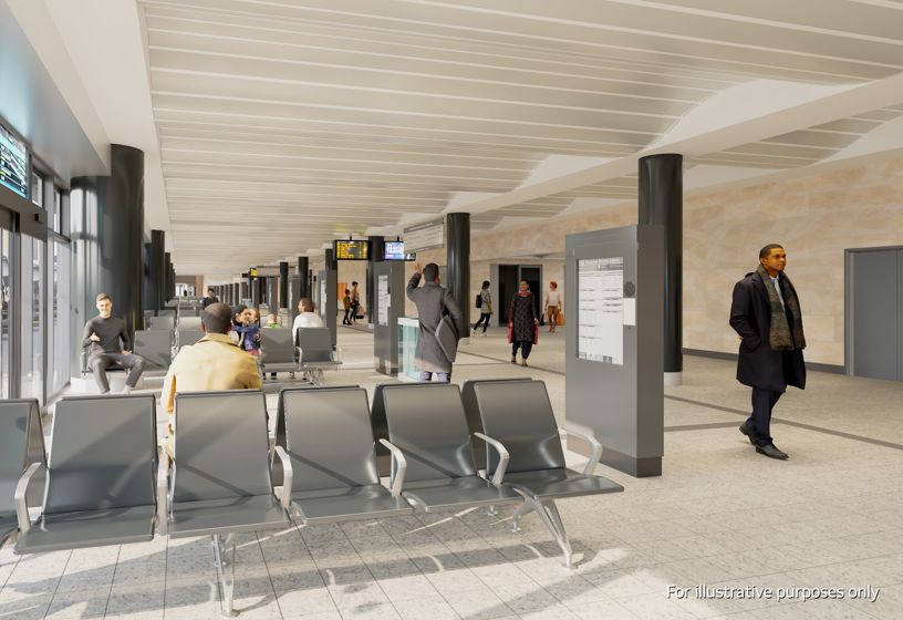 An artist impression of the proposals for the upgraded Huddersfield bus station