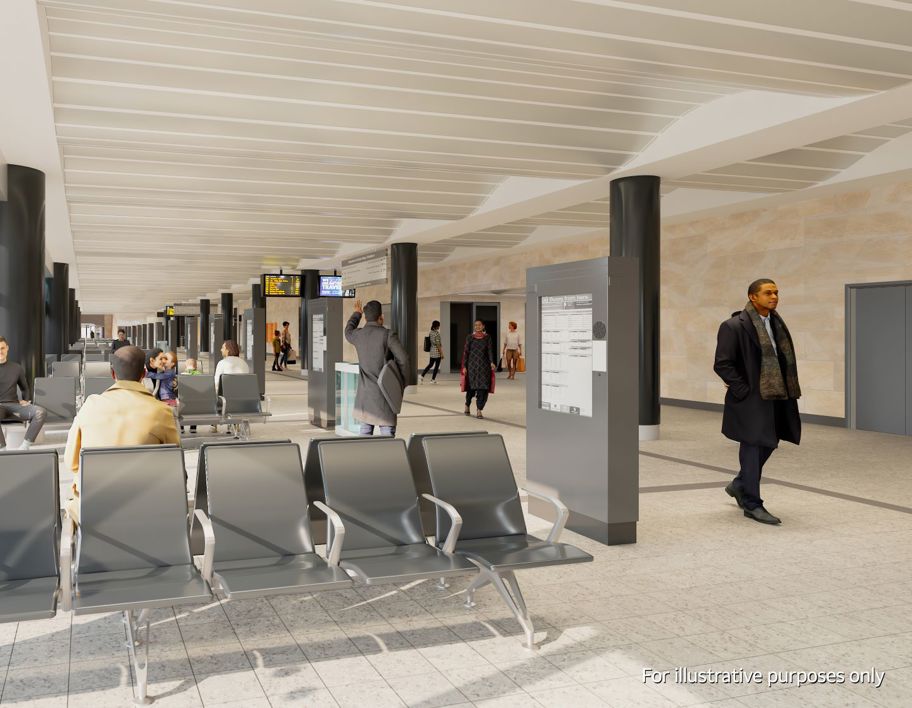 An artist impression of the proposals for the upgraded Huddersfield bus station