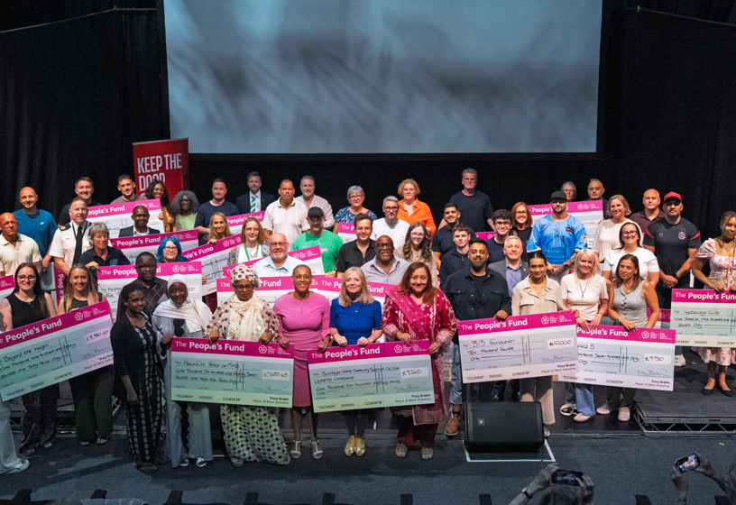 West Yorkshire Mayor Tracy Brabin And Deputy Mayor For Policing And Crime Alison Lowe OBE At The Launch Of The Serious Violence Strategy. Pictured With Recipients Of The People's Fund (2)