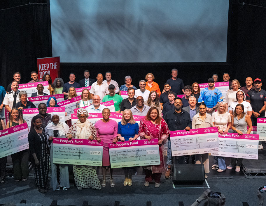 West Yorkshire Mayor Tracy Brabin And Deputy Mayor For Policing And Crime Alison Lowe OBE At The Launch Of The Serious Violence Strategy. Pictured With Recipients Of The People's Fund (2)