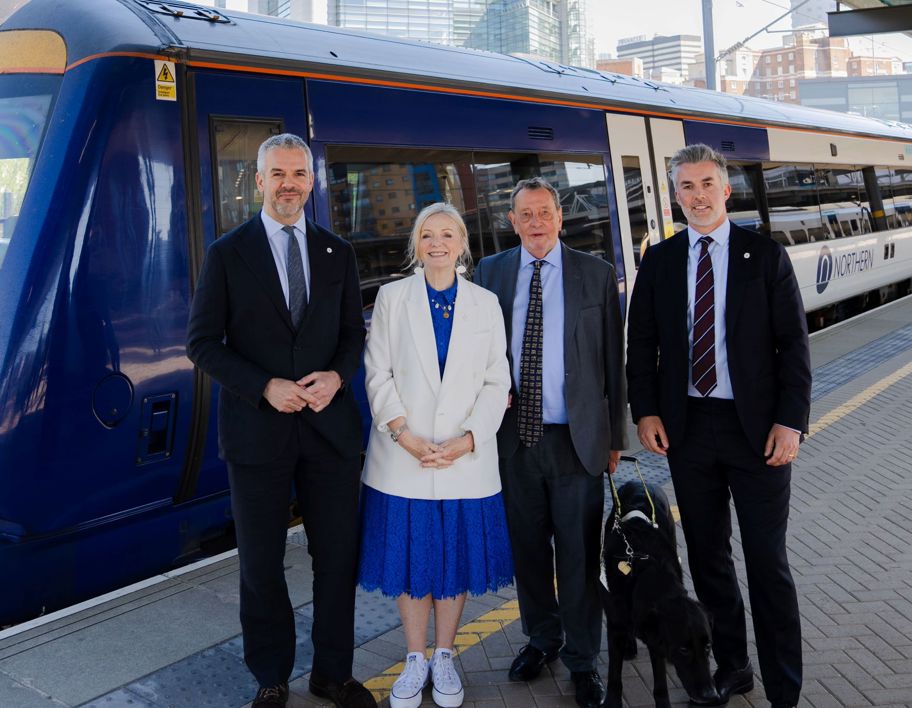 The Mayor's of West, South and North Yorkshire with Lord Blunkett at Leeds rail station