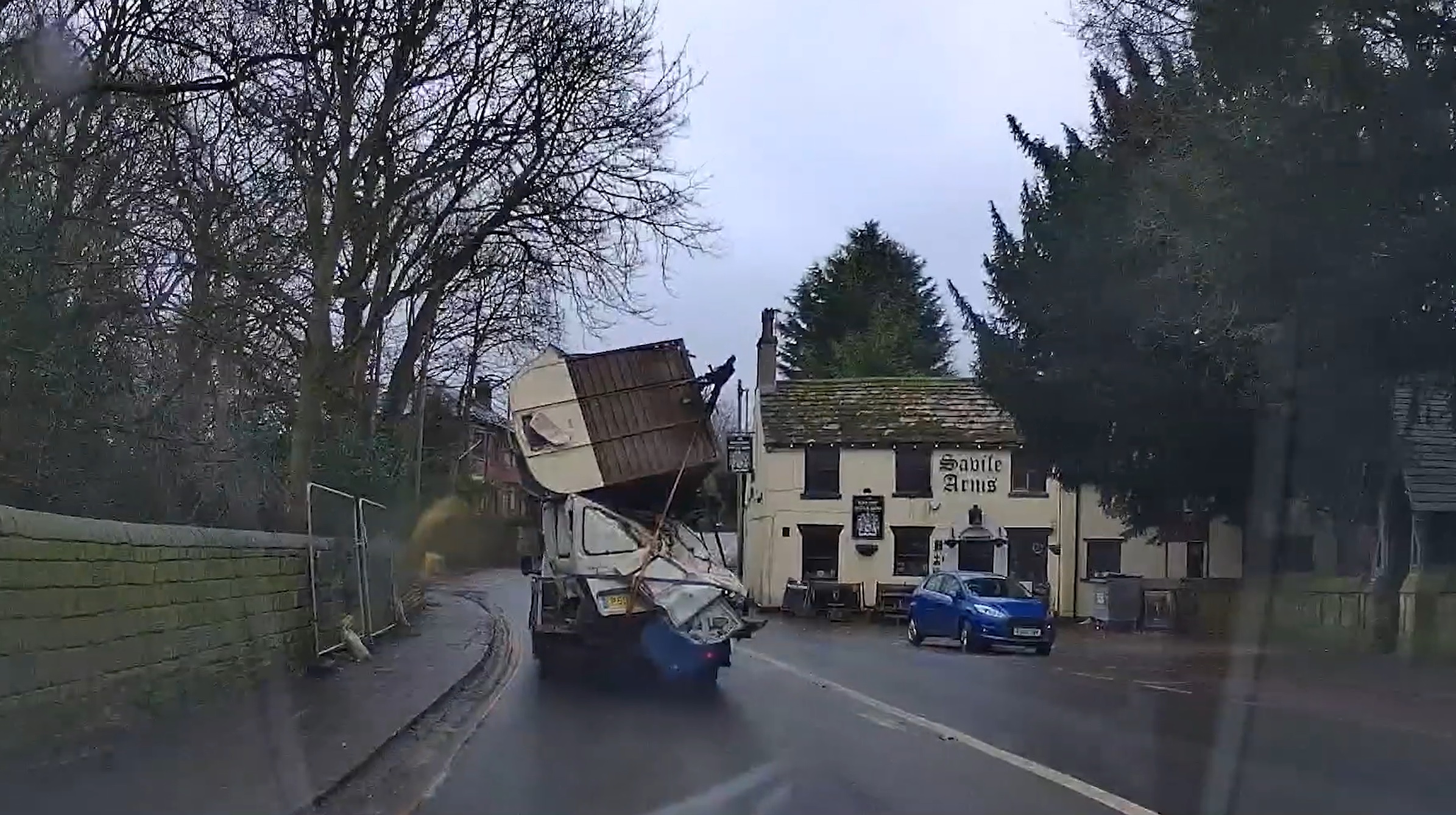 Car crash on road