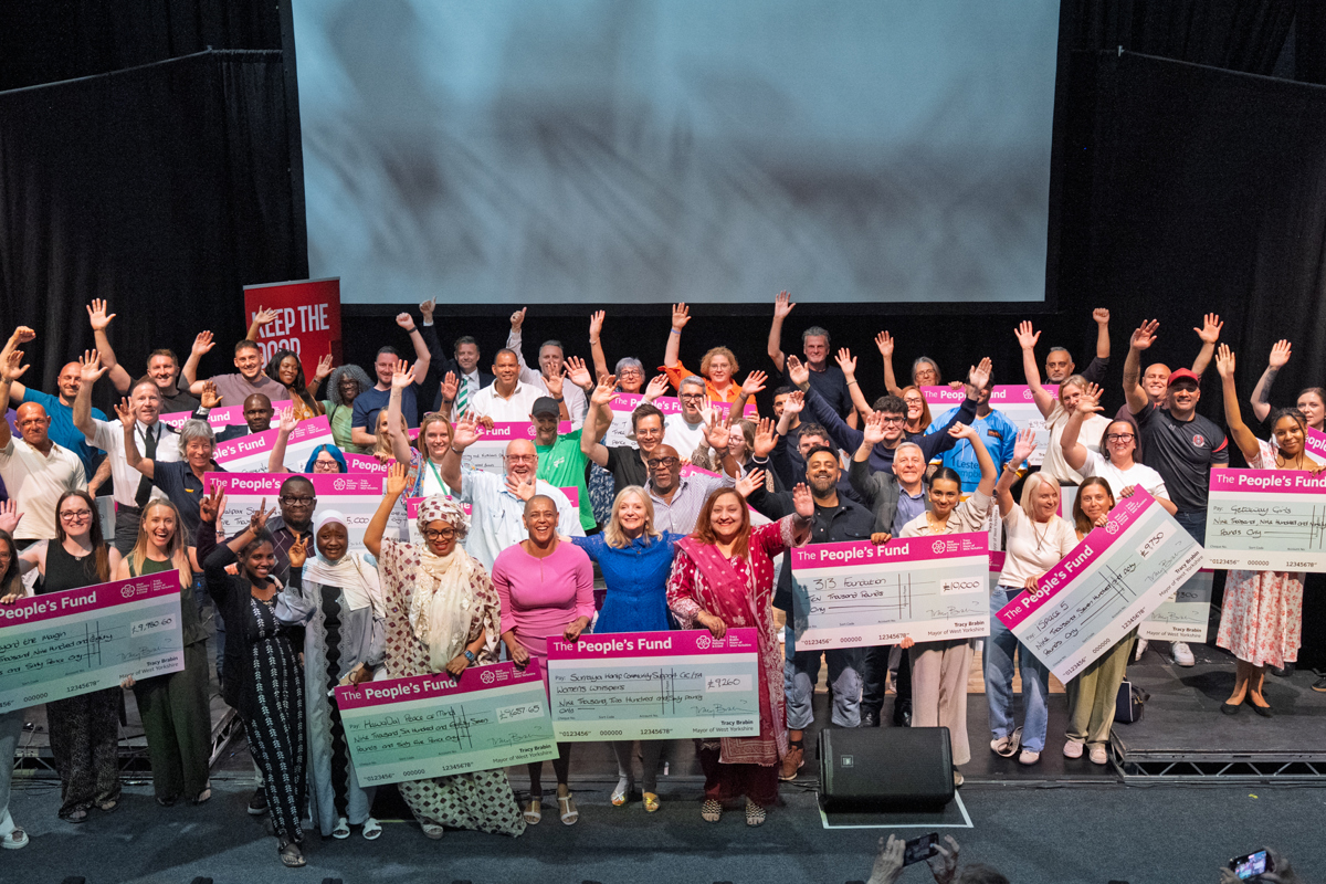 West Yorkshire Mayor Tracy Brabin And Deputy Mayor For Policing And Crime Alison Lowe OBE At The Launch Of The Serious Violence Strategy. Pictured With Recipients Of The People's Fund (3)