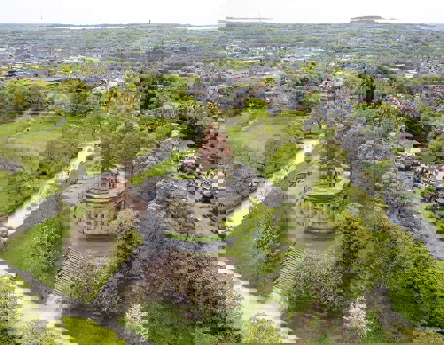 Aerial image of Greenhead Park in Huddersfield