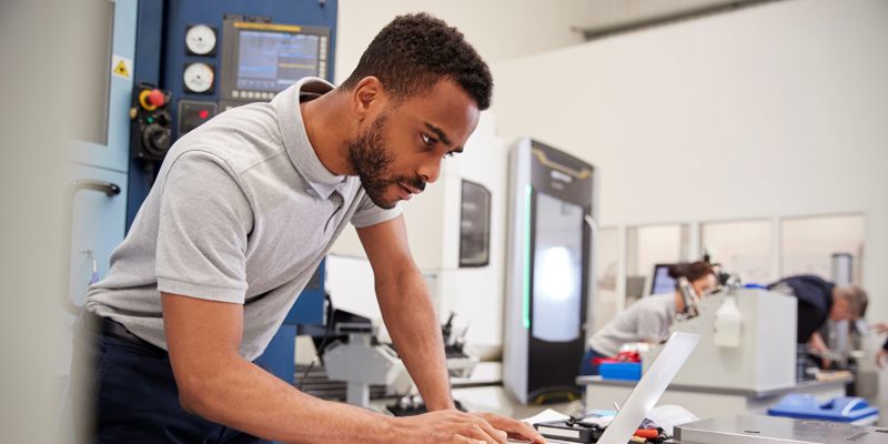 Man Working In Lab Stock