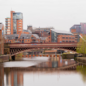 View of Leeds Dock and the River Aire