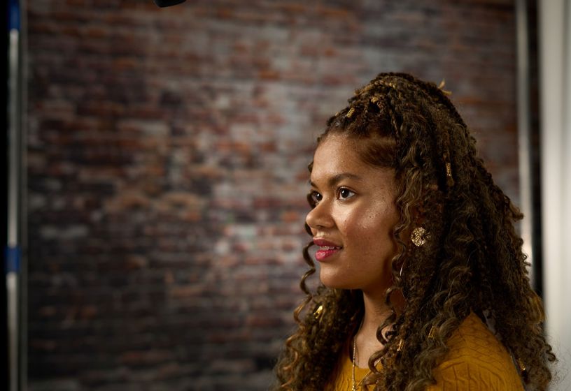 Behind the scenes photo of Ilana