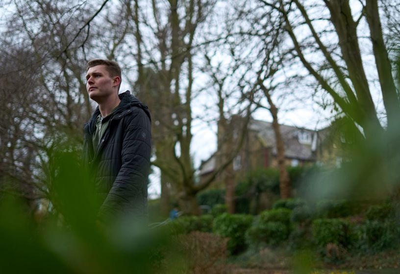 Behind the scenes photo of Josh