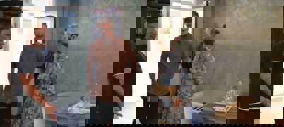 Employee from Paradigm Creative being interviewed by Tracy Brabin