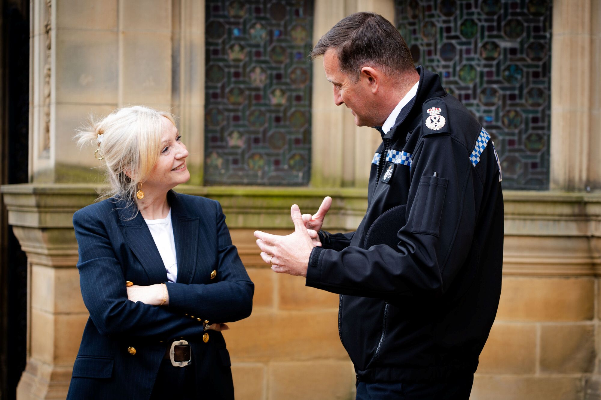 Mayor Tracy Brabin With Police Officer