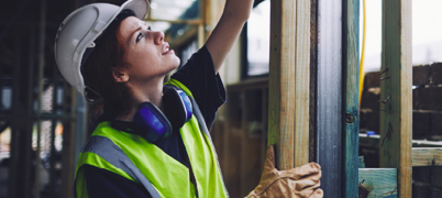 Person working on construction project
