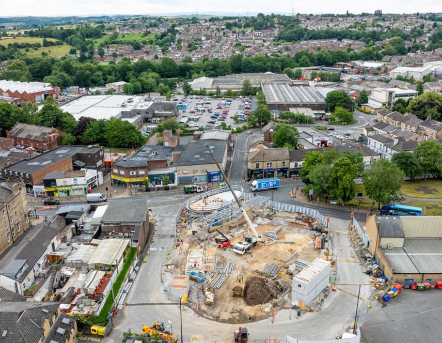Construction at Heckmondwike bus station