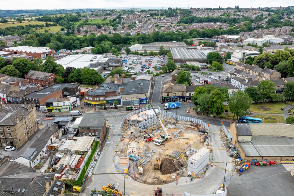 Construction at Heckmondwike bus station