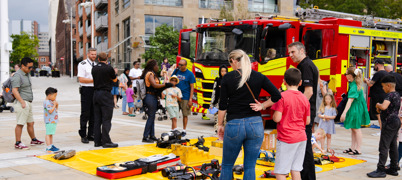 A full demo of fire service equipment to the public