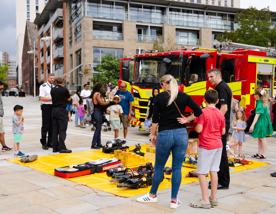 A full demo of fire service equipment to the public