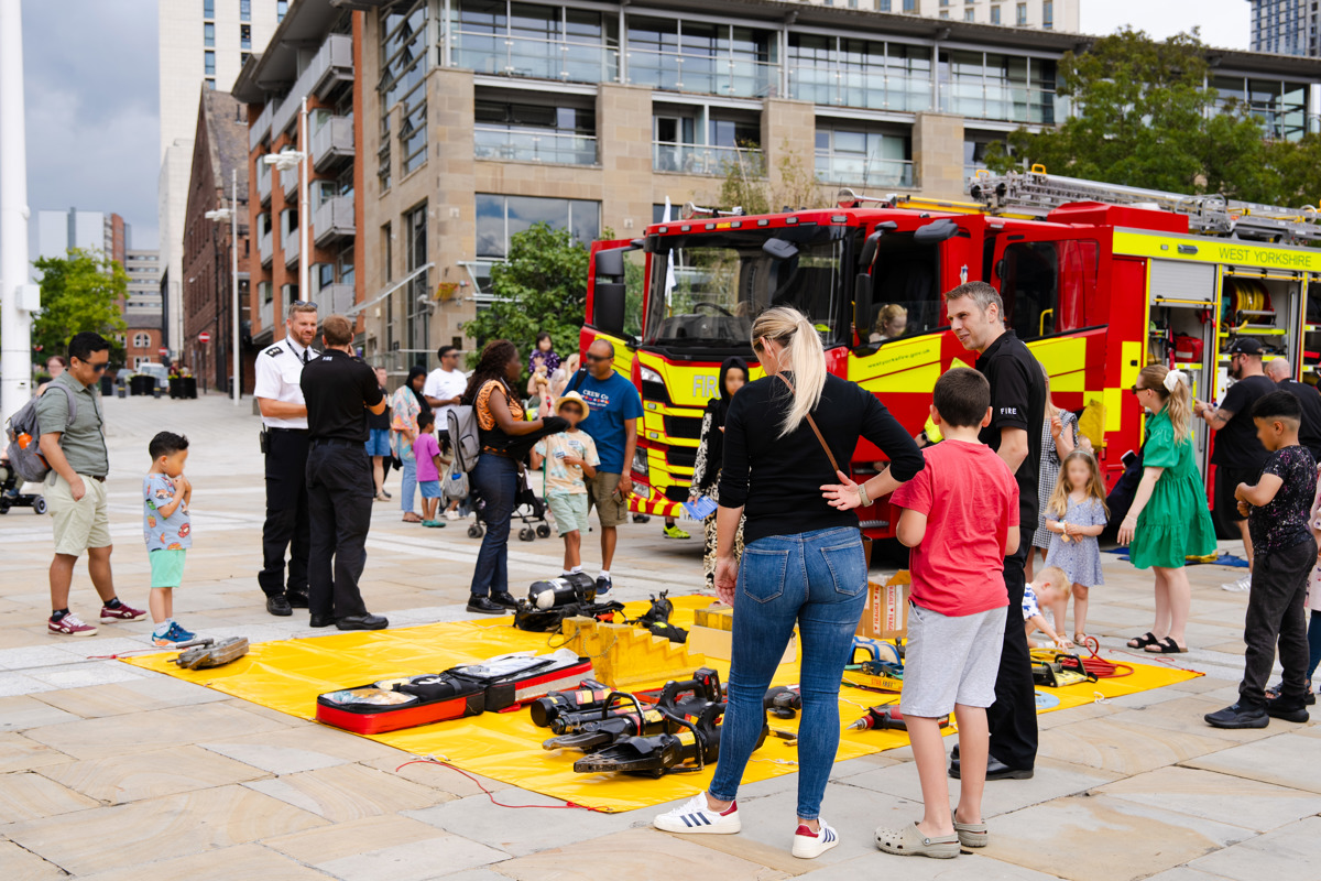 A full demo of fire service equipment to the public
